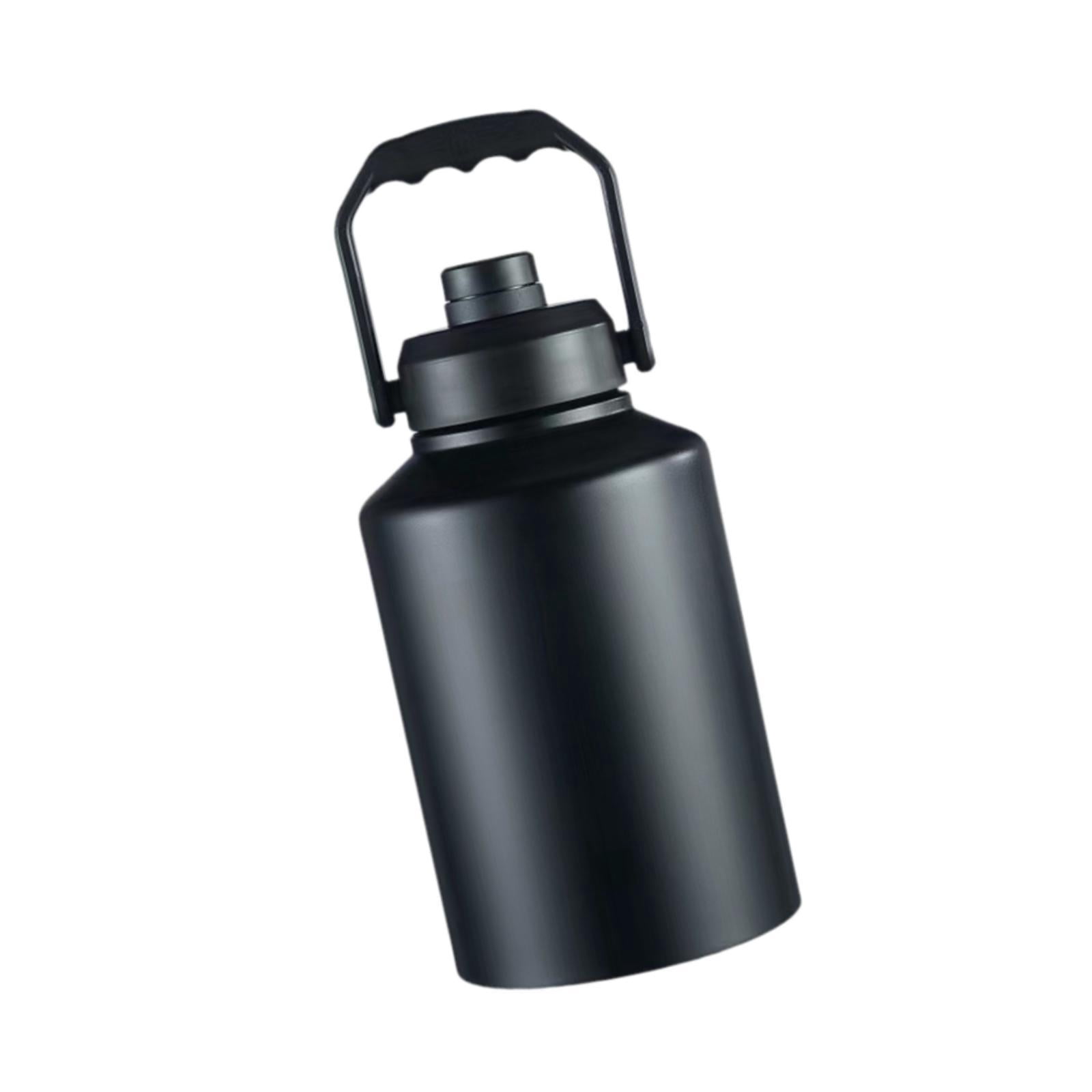 harayaa Insulated Water Bottle Double Vacuum Portable Stainless Steel Reusable Large Black 2L