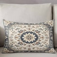 thumbnail image 3 of Boho Navy Blue Brown Throw Pillow Cover 20 x 36 Inch Decorative Pillow Cover Southwestern Retro Geometric Lumbar Pillowcase Seasonal Rectangle Cushion Case for Couch Sofa Bed Living Room, 3 of 7