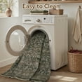 thumbnail image 7 of SIXHOME 6'x9' Vintage Distressed Area Rug Soft Washable Non-Slip Carpet American Classic Retro Rug with Geometric Rugs for Living Room Bedroom Neutral Home Decor Green, 7 of 7