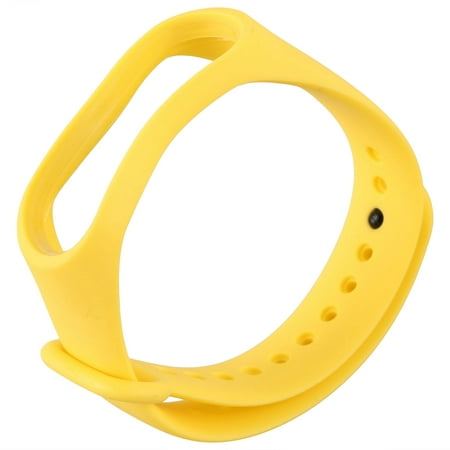 Deoxygene For Xiaomi Mi Band 3 Tpu Strap Wristband Replacement Smart Sport Watch Wrist Band(Yellow)