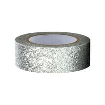 Tape Promotion Sale! Nomeni Decorative Tape Craft Self Adhesive Stickers Adhesive Glitter Decoration for Diy Crafts Gift Packaging Scrapbooking Etc, Home Decor Clearance Sale Silver