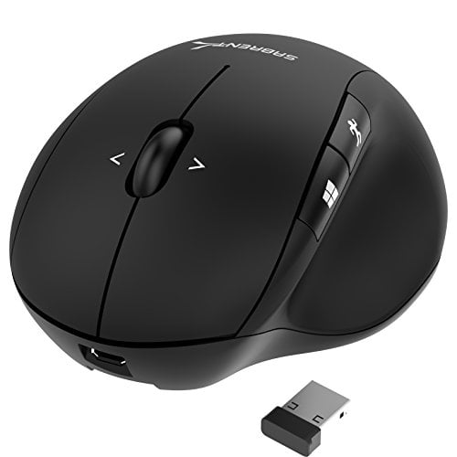 Sabrent Rechargeable Ergonomic 2.4GHz Wireless Mouse with 4D Function (MS-WRCH)