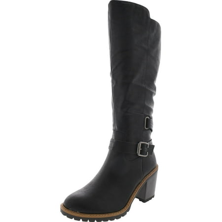 

Sun + Stone Womens Viviaan Faux Leather Zipper Knee-High Boots