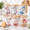 6-Flower, variant on 12 Gingerbread Christmas Glass Food Storage Jars with Wood Lids, 19oz Canister Set for Kitchen and Holiday Decor