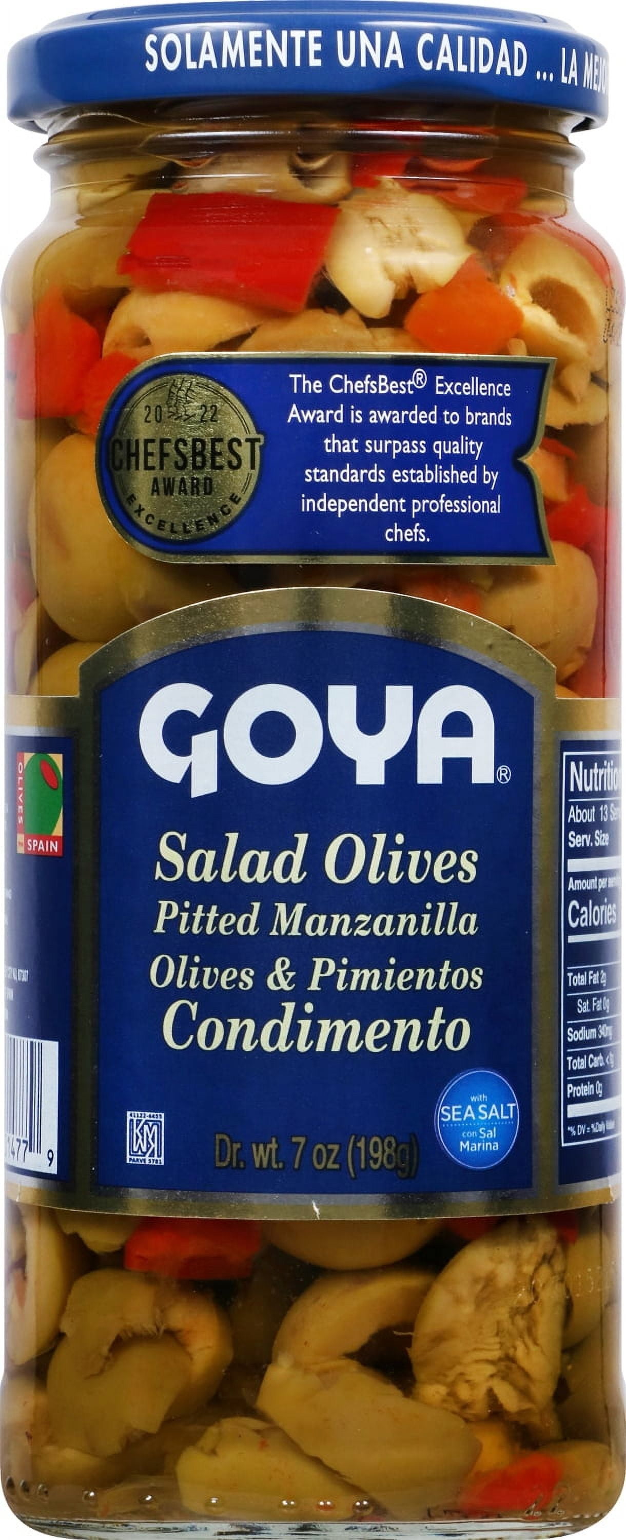 (3 pack) Goya Salad Olives Pitted Manzanilla Olives & Pinientos