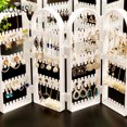 thumbnail image 5 of 120/180/240/360 Holes Plastic Earrings Studs Display Rack Folding Earring Jewelry Display Stand Holder Showcase Storage Box 2B-120 holes, 5 of 6