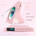 thumbnail image 2 of MesaSe CD Player Portable Bluetooth Desktop 4000mAh Rechargeable CD Player with Remote Control for Home CD Player with Timer HiFi Speakers Dust Cover LCD Screen Display FM Radio-Blue, 2 of 7