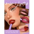 thumbnail image 3 of BEUKING Nude Lipstick, 2 In1 Two Tone Bitten Moisturzing Waterproof Lipstick Gradient Bitting Matte Lipstick Glimmer Balm, Long Lasting Waterproof Silk Finish Lip Gloss for Women (#04), 3 of 10