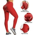 thumbnail image 2 of Ciana Best Workout Butt Lifting Leggings Seamless Scrunch Butt Leggings for Women, Tummy Control, Highwasted Yoga Pants Red - XL, 2 of 4