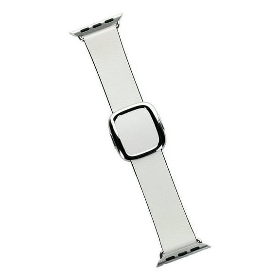 Open Box Open Apple Watch Band Leather Modern Buckle 41mm Chalk Large
