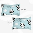 thumbnail image 4 of Naloa Cute Panda Bear Pillowcase, Throw Pillowcase, Wrinkle-Free, Stain-Resistant with Hidden Zipper for Bedroom Sofa - 20"x30", 4 of 9