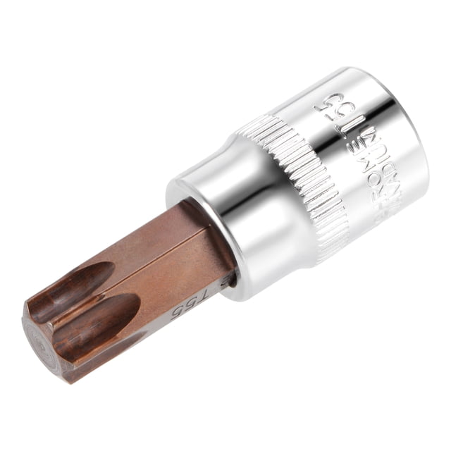 Unique Bargains 3/8' Drive x T55 Torx Bit Socket, S2 Steel Bits, CR-V Sockets 2' Length (For Hand Use Only)