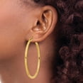 thumbnail image 2 of Auriga Fine Jewelry 10K Yellow Gold 3mm (Lightweight) Tube Hoop Earrings for Women, 2 of 5