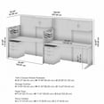 thumbnail image 4 of Office in an Hour 2 Person Cubicle Desk Set in Mocha Cherry - Engineered Wood, 4 of 8