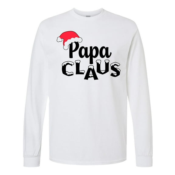 Inktastic Papa Claus Christmas Family Long Sleeve T-Shirt
