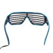 EL Wire Flash Glass LED Light Glow Glasses Fluorescent Dance Party Prop (Blue) Sarapandan