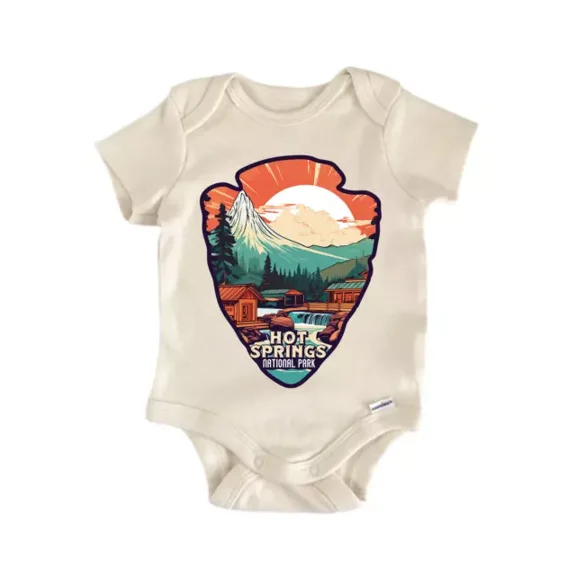 Hot Springs National Park Baby Boy Girl Clothes Infant Bodysuit Cute Newborn Cute Baby Onesie, BABY BODYSUIT LAT 4424