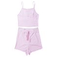 thumbnail image 1 of xiaxaixu Ensembles Pyjama Femme Débardeur Imprimé Camisole Sans Manches + Short, 1 of 6