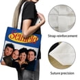 thumbnail image 3 of Seinfeld Bolso de tela con estampado de lienzo para mujer, bolsa de compras reutilizable y estética, con cremallera interior, regalo para mujer,38*45cm., 3 of 6