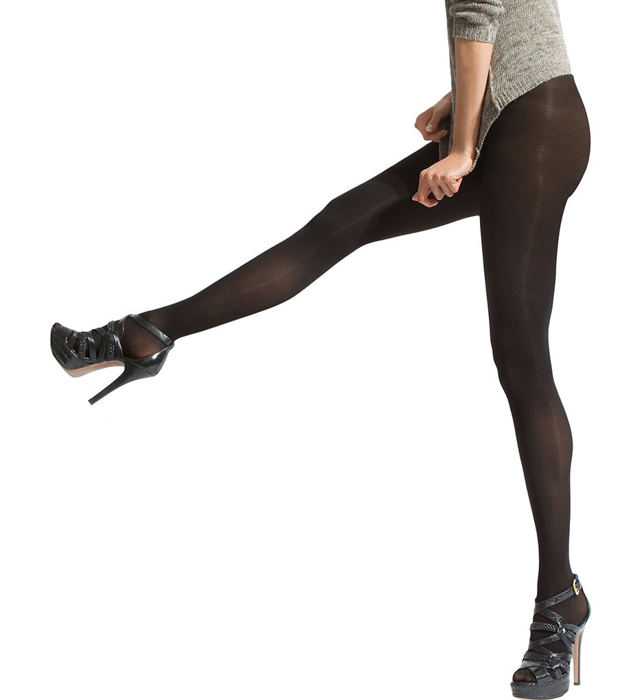 Details about   Hue 6244N Essential Solutions Opaque Black Control Top Tights Sz 2