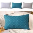 thumbnail image 5 of Decorative Lumbar Pillow,Contemporary Jacquard Oblong Cushion Geometric, Crystal Embroidery Pillow for Bed, Couch, Sofa, Modern Home Decor-Crystal Matrix(Blue), 5 of 8