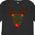 thumbnail image 4 of Inktastic Christmas Reindeer Face with Names and Red Nose Boys or Girls Long Sleeve Toddler T-Shirt, 4 of 5