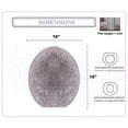 thumbnail image 4 of Soft Microfiber Bathroom Toilet Lid Cover, Machine Washable Seat Covers, Stays in Place Rubber Backing, Fits Most Round, Elongated and Oblong Lids, Home Decor Accessories, 18x18, Grey, 4 of 9