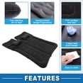 thumbnail image 4 of 1 Set Car Air Mattress Camping Bed Air Bed Mat Sleeping Mat with Pillows for Car Travel Camping Black, 4 of 6