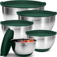 thumbnail image 1 of Set de bowls para mezclar de acero inoxidable Priority Chef con tapas, 1 of 7