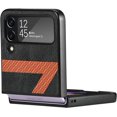thumbnail image 3 of Case for Galaxy Z Flip 4 5G 5G, Fashion Z Stitching Design Pattern Shockproof Protection Phone Case Full Body Protection Back Case Slim Phone Cover for Galaxy Z Flip 4 5G 2022, Black, 3 of 13