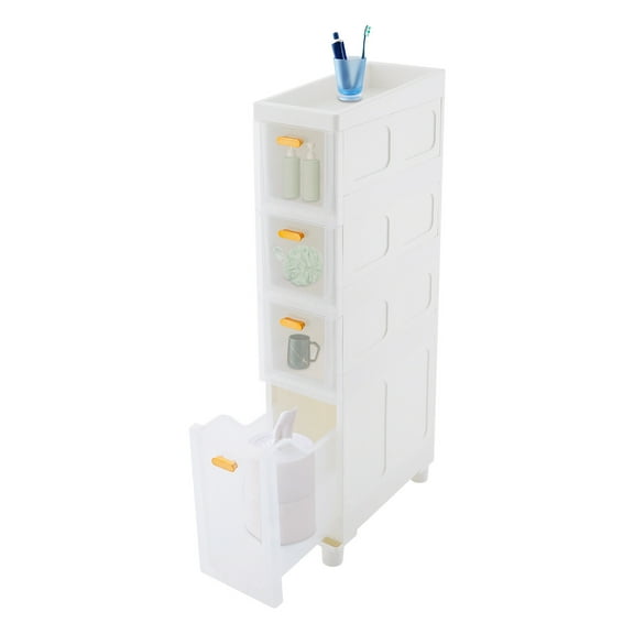 Narrow Slim Storage Cabinet, Bathroom Floor Storage Cabinet, Bathroom Organizer