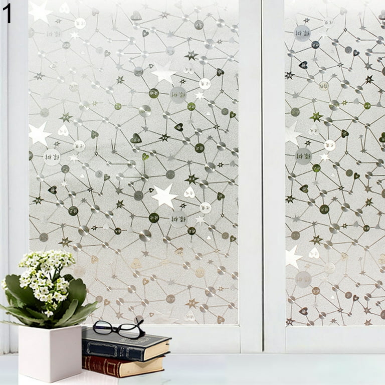 Xwq Decorative Privacy Frosted Window Glass Film Sticker Home Bathroom Waterproof, Size: 45, 2#