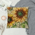 thumbnail image 2 of RUIYC  Sunflower Decorative Throw Pillow Covers Plant Pillow Covers Square Pillow Cases Summer Flower Outdoor Sofa Couch Home Bed Decor Cushion Covers, 2 of 5