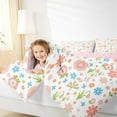 thumbnail image 4 of Manfei Kawaii Daisy Flower Bedding Comforter Set,Country Floral Twin Comforter Sets,White Pink Green Bedding Set For Girls Kids,Microfiber Bedroom Decor Reversible,2-Piece, 4 of 8