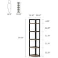 thumbnail image 7 of Tribesigns Rustic Corner Shelf stand,5 Tier Corner Bookshelf small Bookcase Plant Stand,Industrial Corner Storage Rack for Living Room Home Office Kitchen (Wood & Metal), 7 of 7