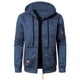 thumbnail image 3 of Ceisia Men's Slim Hooded Full-Zip Color-Accent Heathered Polyester Hooded Jacket Gift, 3 of 6