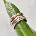 thumbnail image 4 of Infinity Spinner Band, Meditation Ring, 925 Sterling Silver Ring, Spinning Thumb Ring, ThreeTone Ring, Fidget Ring, Handmade Jewelry, Christmas Oxidized, Womans Band Ring, Anxiety Ring, Mans Band Gift, 4 of 7