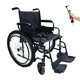 thumbnail image 1 of Silla de Ruedas Todo Terreno | Incluye Bomba de Aire y Kit de Reparación | Soporta 110 Kg, Llanta Trasera Neumática 24” | (Negro), 1 of 9