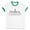 White/Kelly Green, variant on Skyline London England Ringer Tee Shirt Unisex Large White/Black