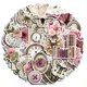 thumbnail image 2 of Pegatinas impermeables, 50 unidades por lote, gatos, mariposas y flores, 2 of 3