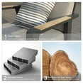 thumbnail image 6 of Emoti 6977 Patio Single Sofa With Teak Armrest, Chaise Lounger With Cushion, Space Aluminum Frame, 6 of 7