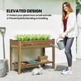 thumbnail image 4 of Outsunny 45"x22"x33" Elevated Planter Box with Storage Shelf, Carbonized, 4 of 10