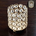 thumbnail image 5 of Balsa Circle 4" Crystal Candle Holder Wedding Centerpiece Gold, 5 of 6