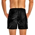 thumbnail image 4 of Black Palm Leaf Swim Trunks For Men, 4 of 7
