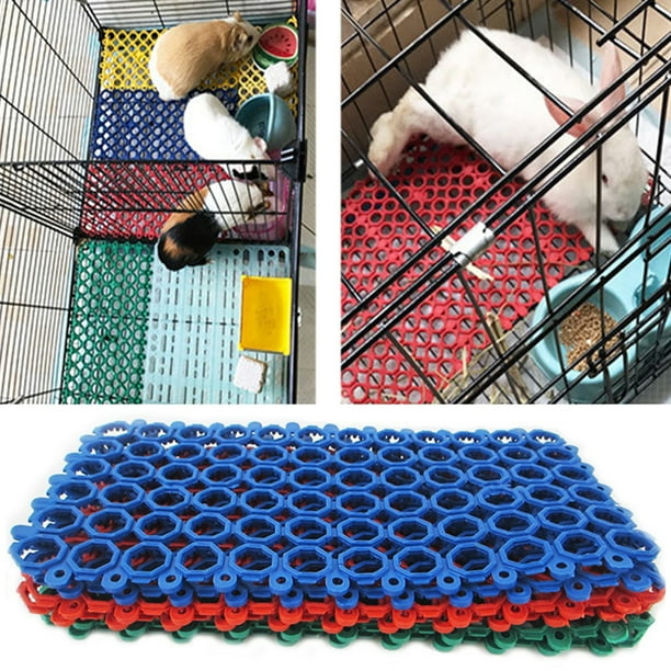 Cheers.US Rabbit Cage Mat Floor Plastic Mats Feet Pads for Pet Cats
