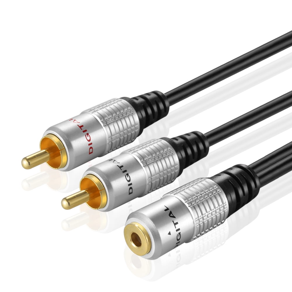 1//8 USA SELLER! FYL 6ft Premium 3.5mm Stereo Male to 2-RCA Male Audio Cable MP3