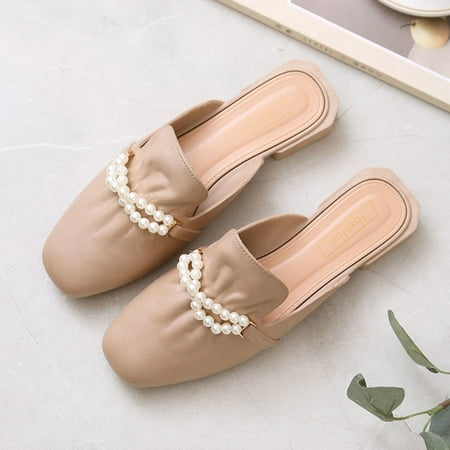 

Women s Loafer Slide Sandal Casual Plus Size Solid Color Sandals