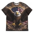 thumbnail image 5 of LAOLIUSN Funny USA Bald Eagle T-Shirt American Flag Style Graphic Tee Shirt，S-4XL, 5 of 7