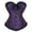 Purple, variant on Hpapadks Corset Belt for Women Vintage Floral Embroidery Patterns Bustier Bodysuit Lace Up Cosplay Boned Corset Belt Halloween Costumes Blue