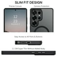 thumbnail image 3 of DOMAVER Samsung Galaxy S25 Ultra Case 6.9 Inch, MagSafe Compatible Matte Translucent Cover, Slim Shockproof Protective - Black, 3 of 10